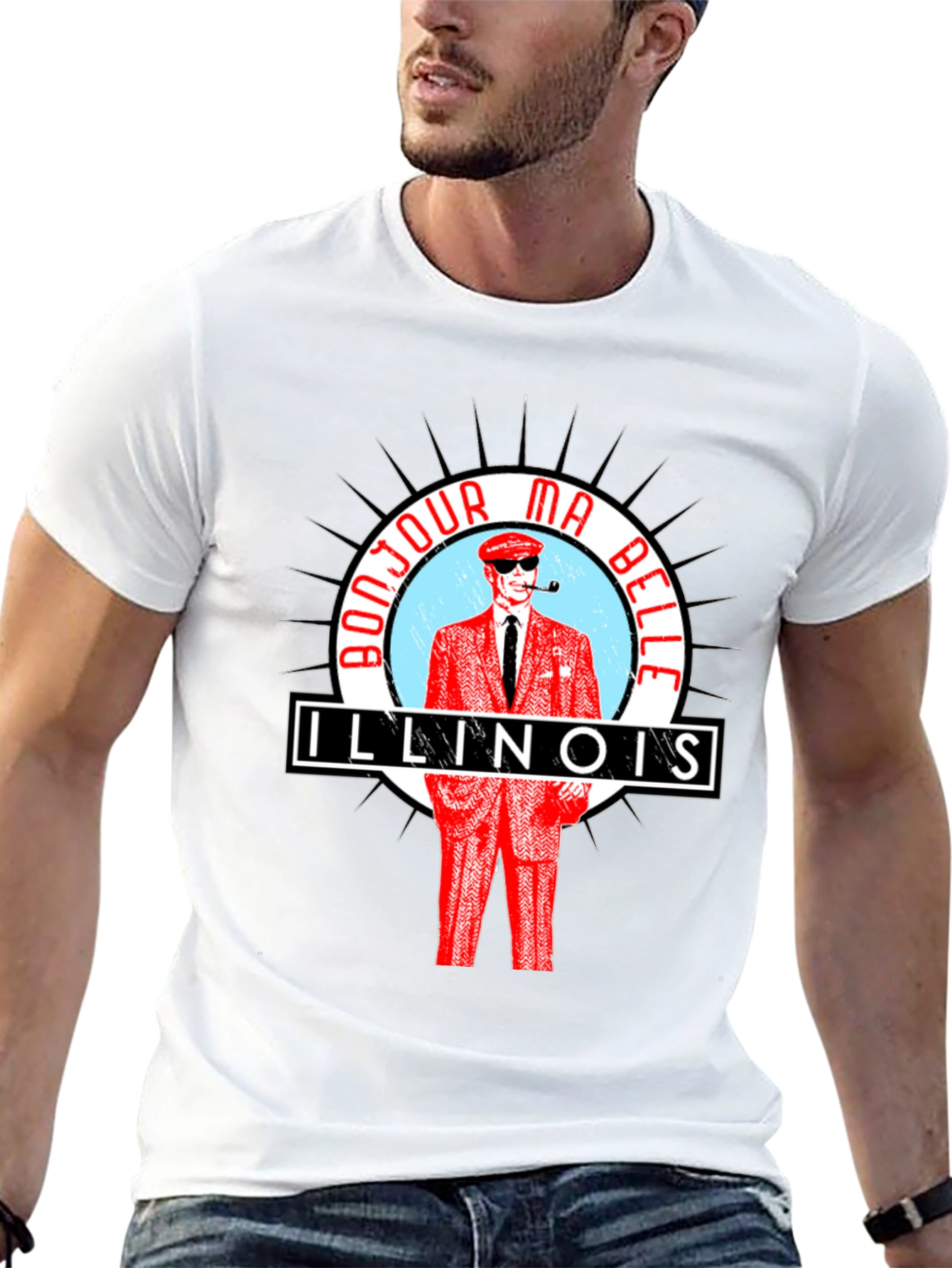 Bonjour Ma Belle Illinois Graphic T-Shirt
