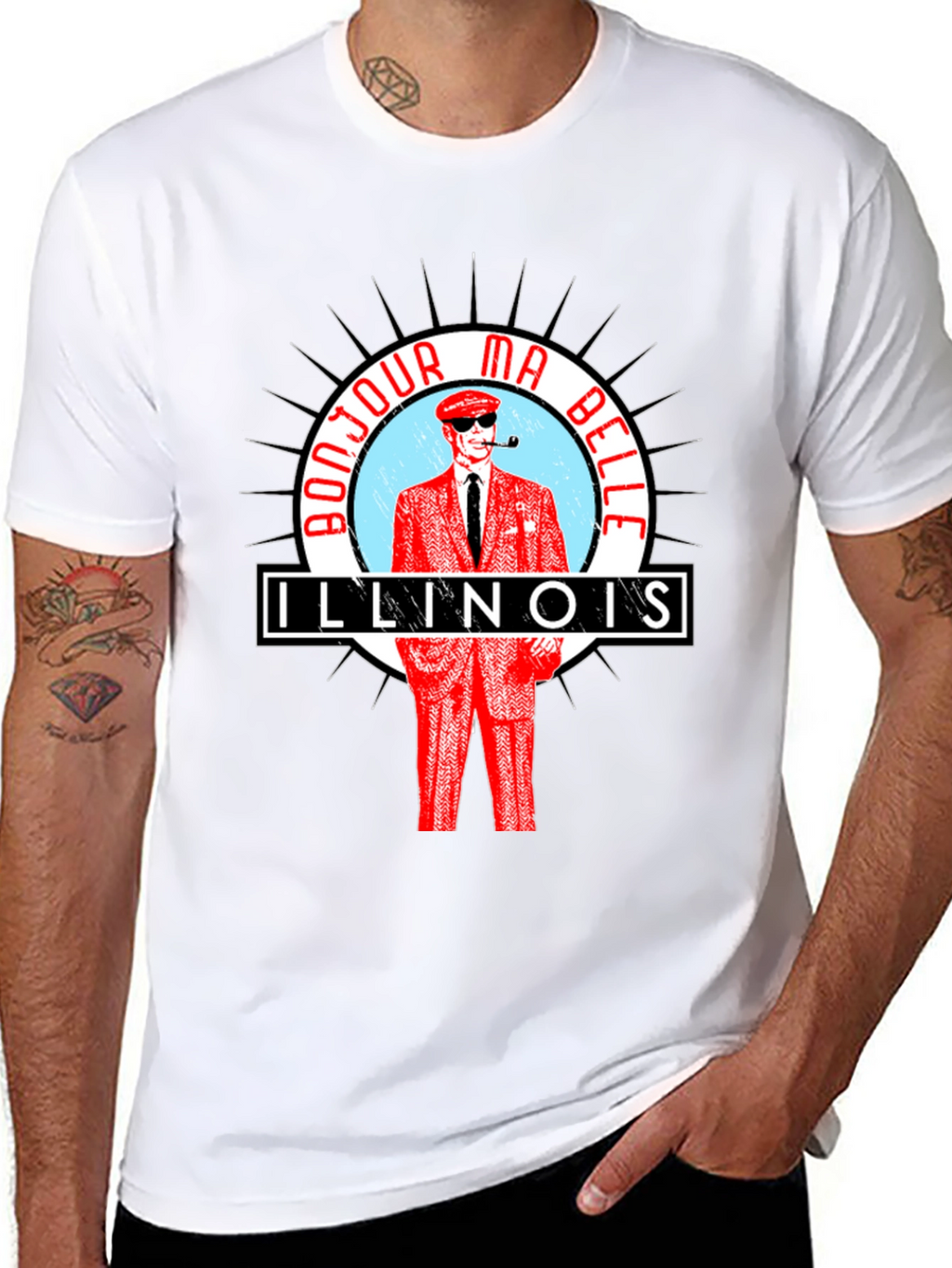 Bonjour Ma Belle Illinois Graphic T-Shirt