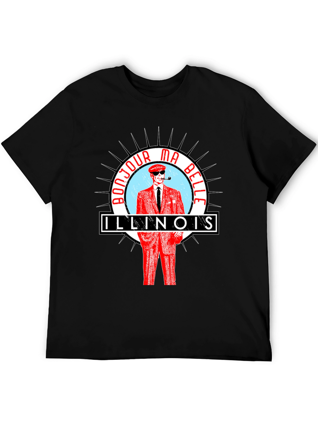 Bonjour Ma Belle Illinois Graphic T-Shirt