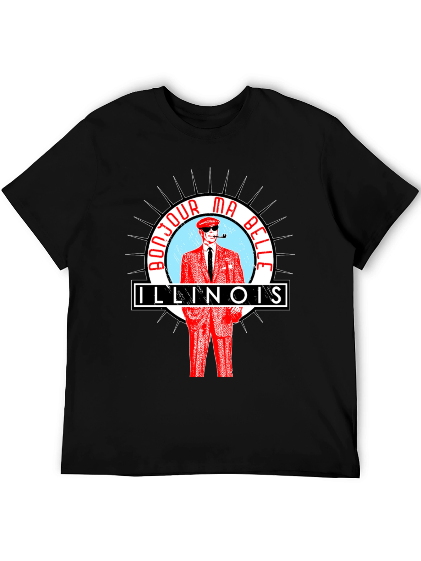 Bonjour Ma Belle Illinois Graphic T-Shirt