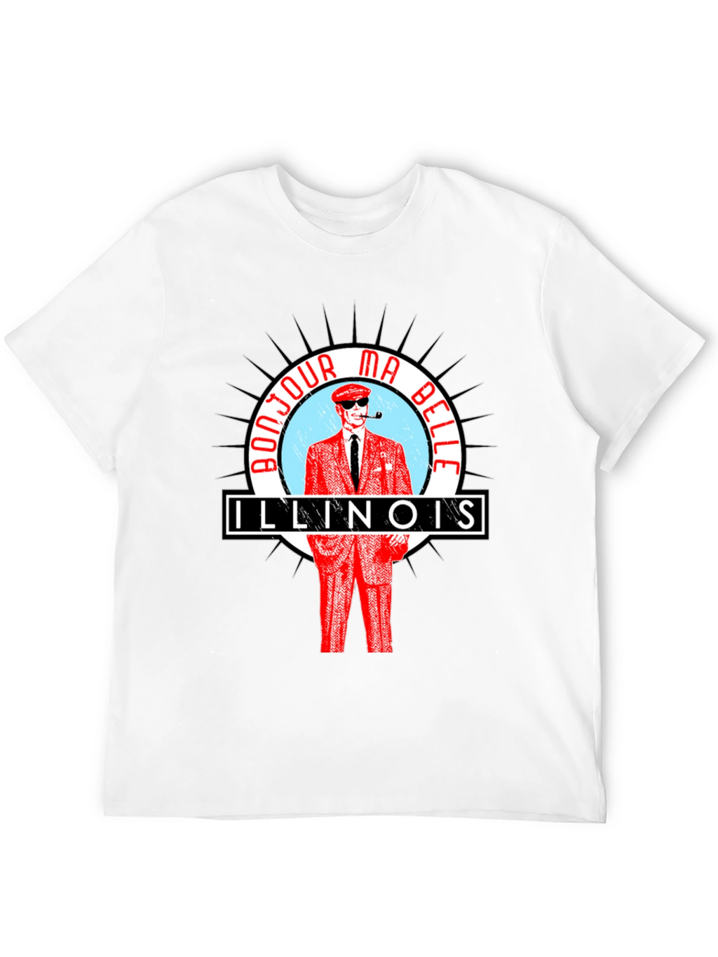 Bonjour Ma Belle Illinois Graphic T-Shirt