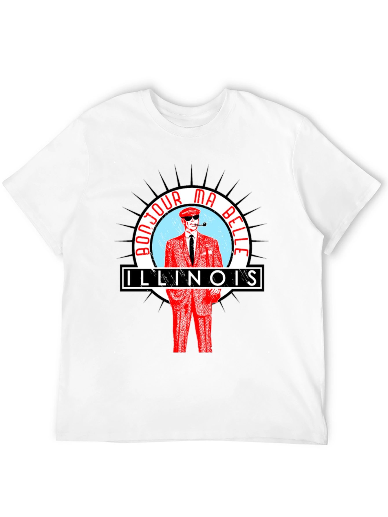 Bonjour Ma Belle Illinois Graphic T-Shirt