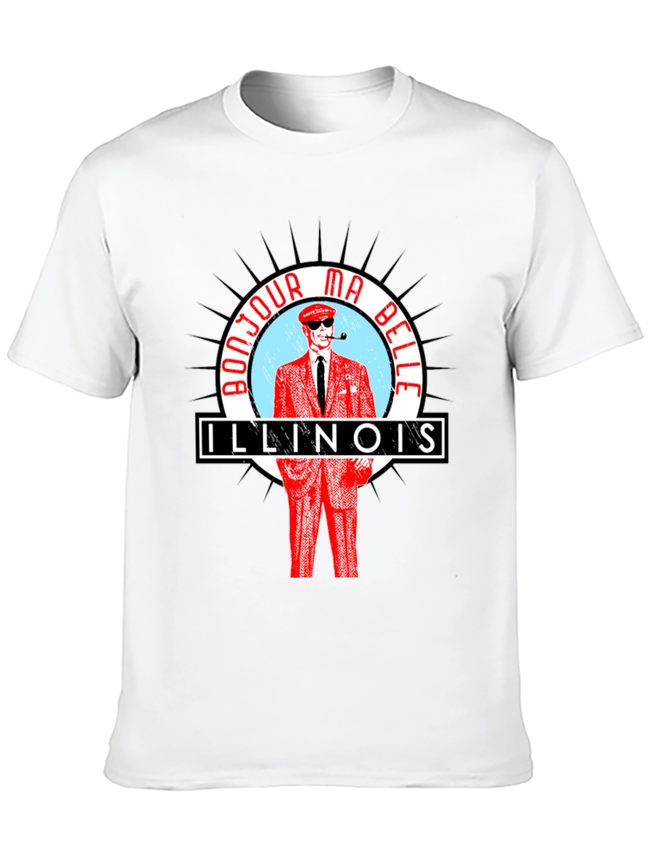 Bonjour Ma Belle Illinois Graphic T-Shirt