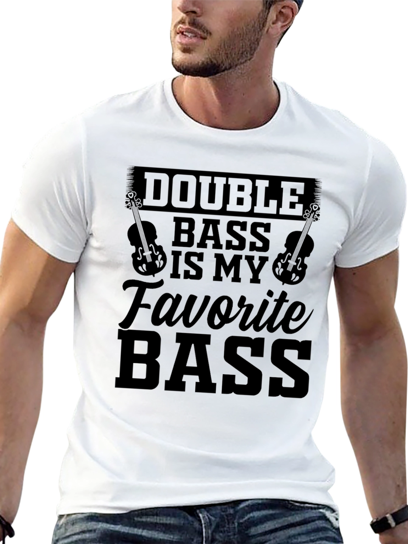 Double Bass is my Favorite Bass Black T-Shirt