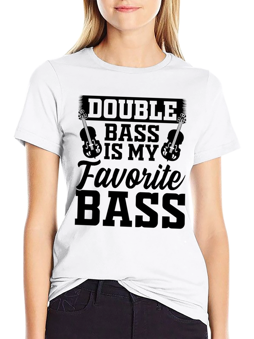 Double Bass is my Favorite Bass Black T-Shirt