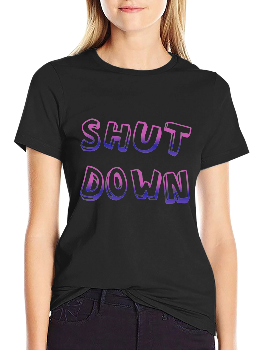 Shut Down Graphic T-Shirt - Bold Statement Tee