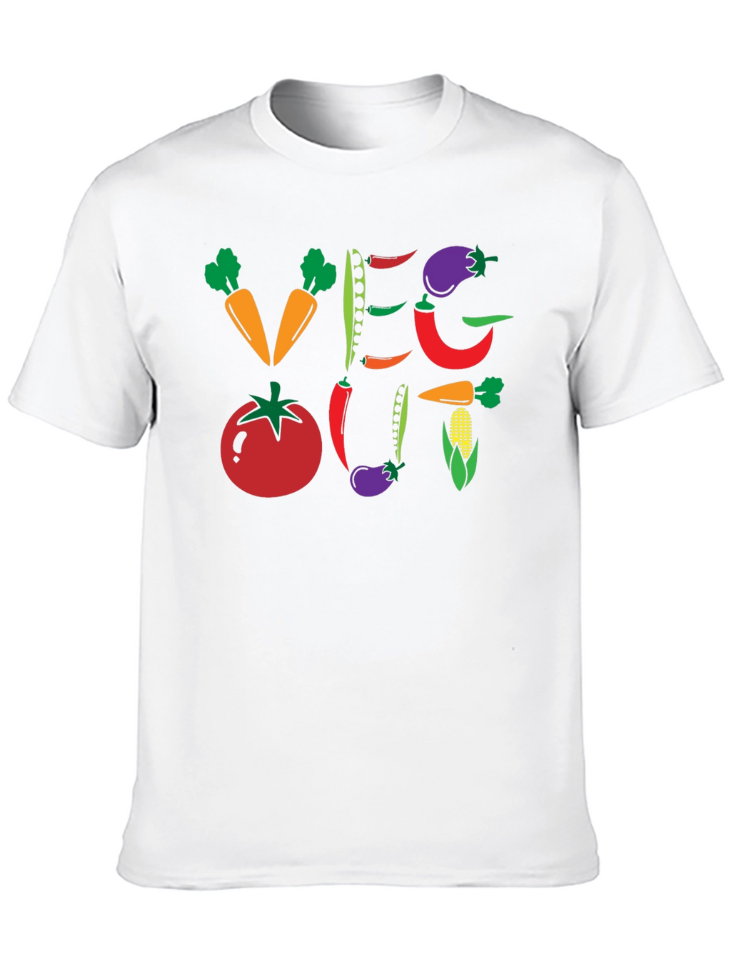 Veg Out Graphic T-Shirt - Black Vegan Tee