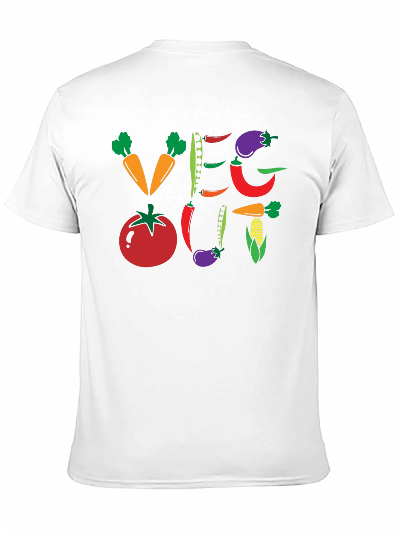 Veg Out Graphic T-Shirt - Black Vegan Tee
