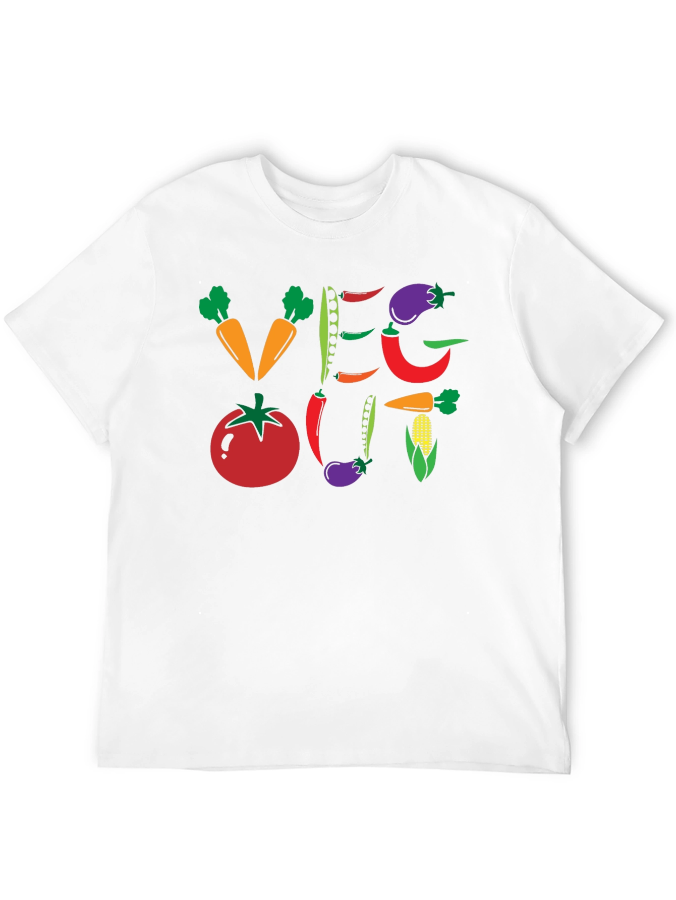 Veg Out Graphic T-Shirt - Black Vegan Tee