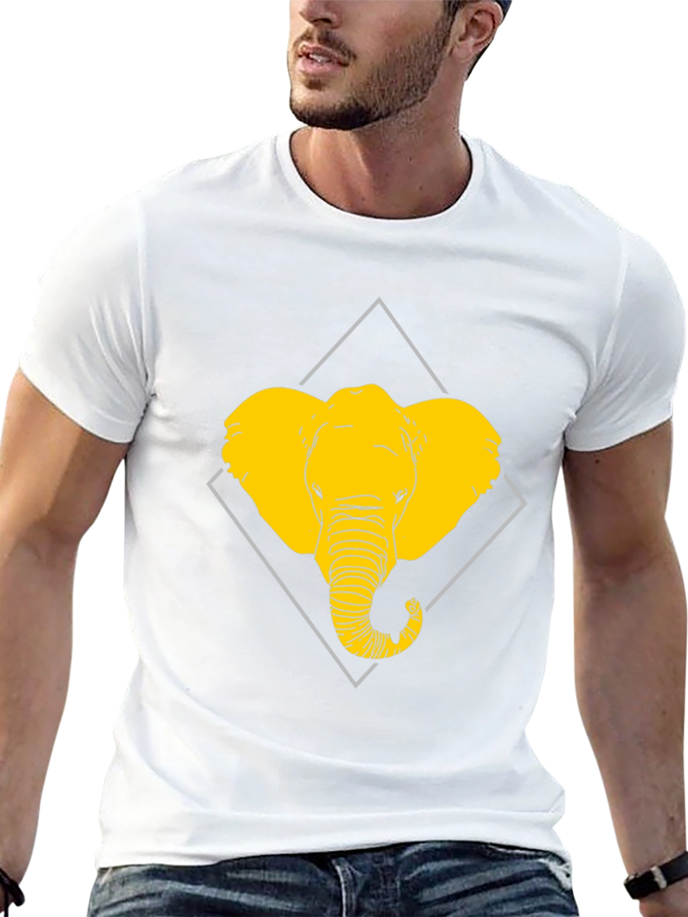 Elephant Graphic Tee - Modern Animal Print