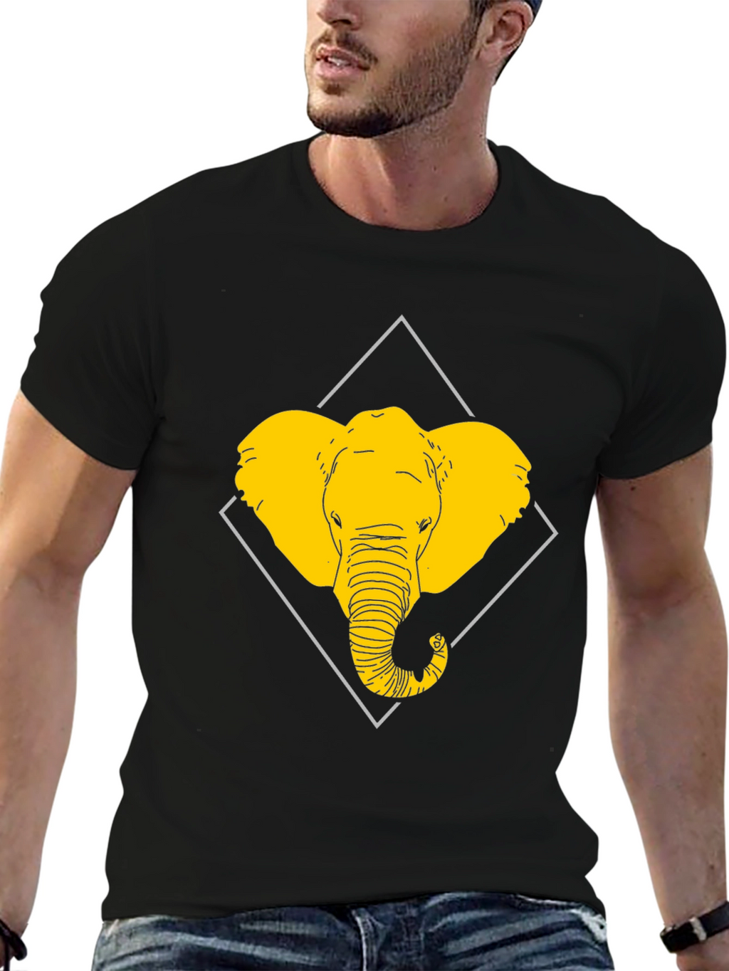 Elephant Graphic Tee - Modern Animal Print