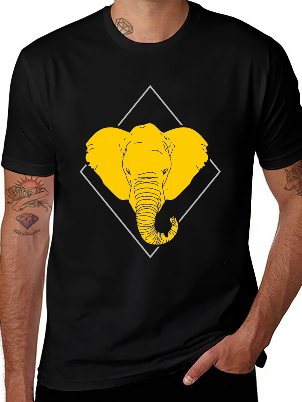 Elephant Graphic Tee - Modern Animal Print