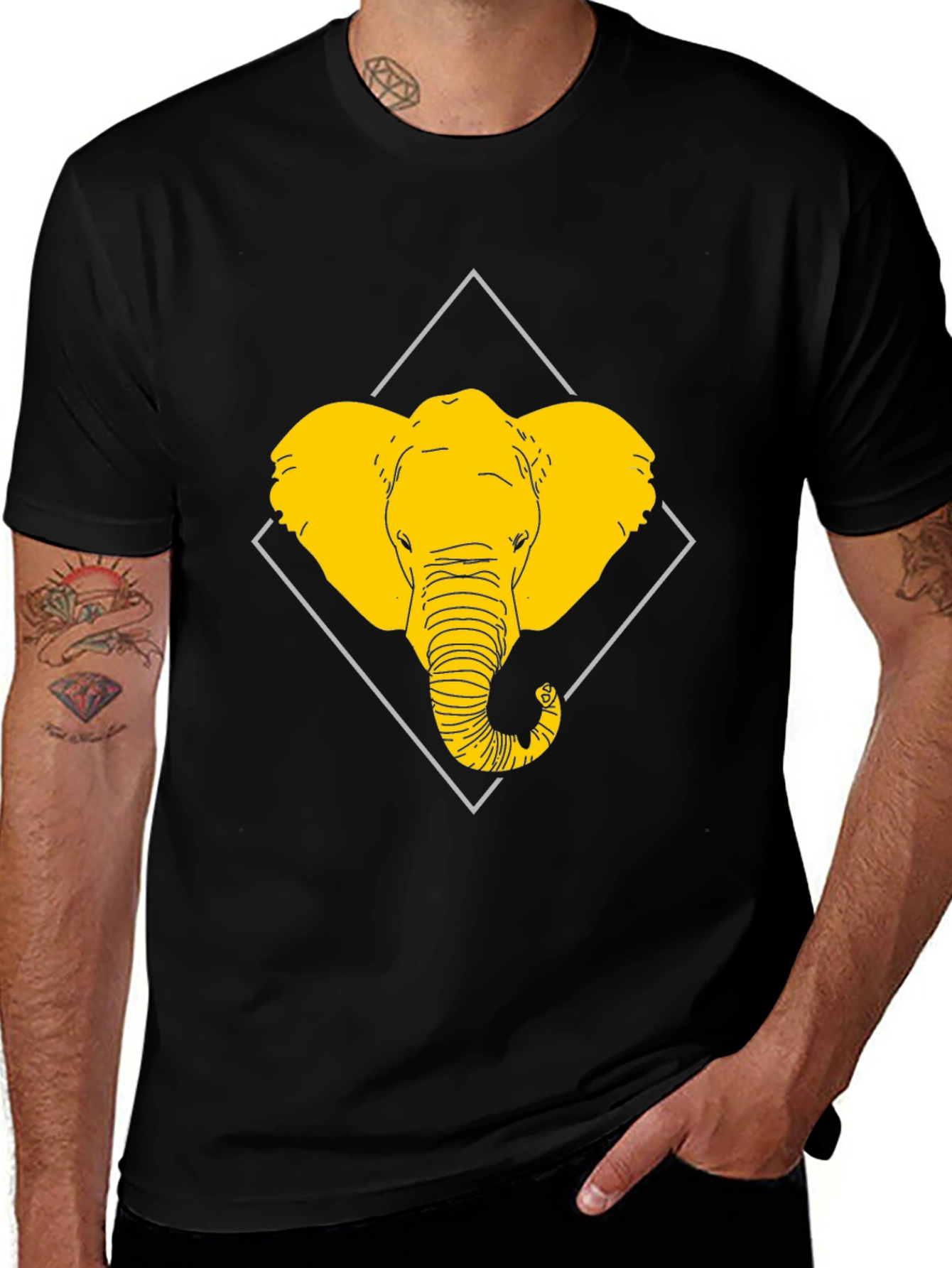 Elephant Graphic Tee - Modern Animal Print