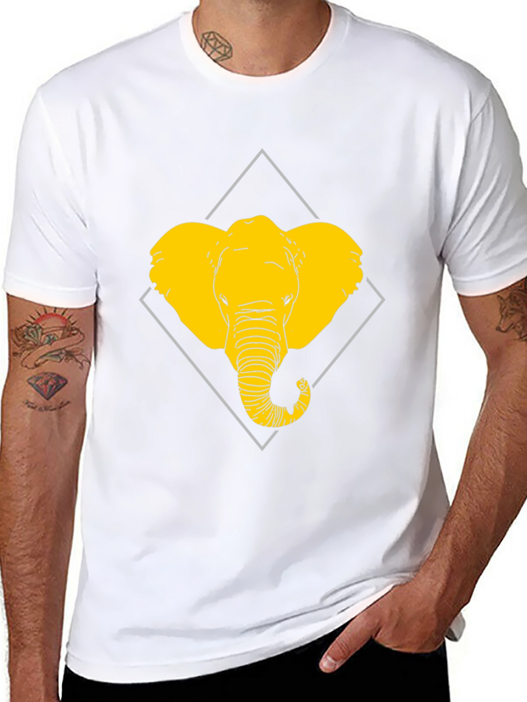 Elephant Graphic Tee - Modern Animal Print
