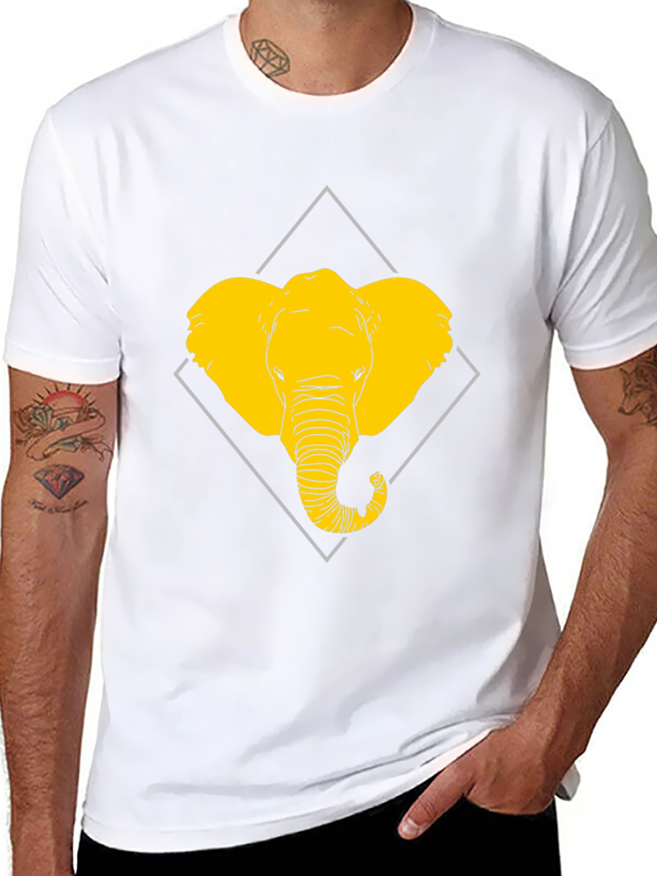 Elephant Graphic Tee - Modern Animal Print