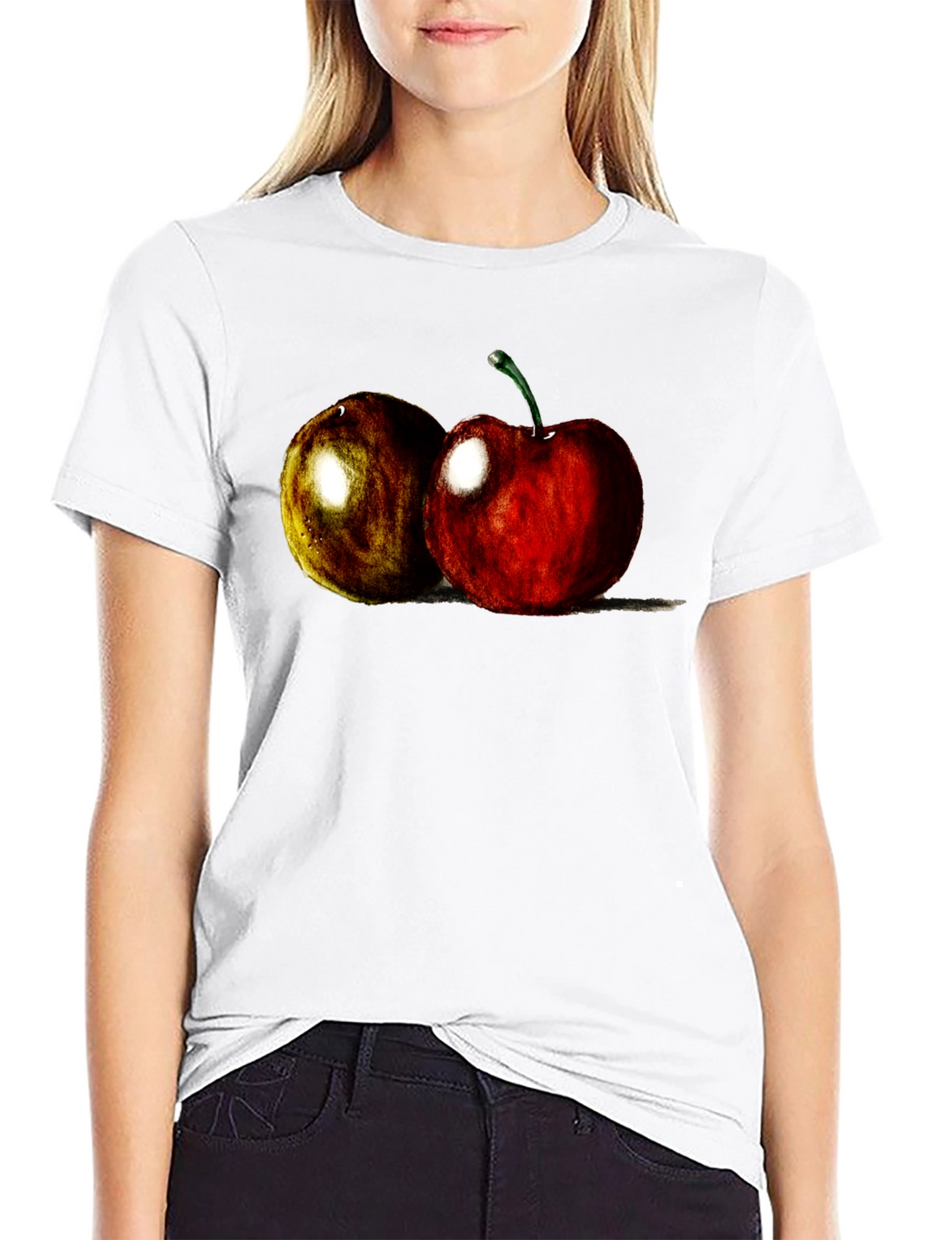 Cherry Fruit Graphic Tee - Soft Cotton Blend