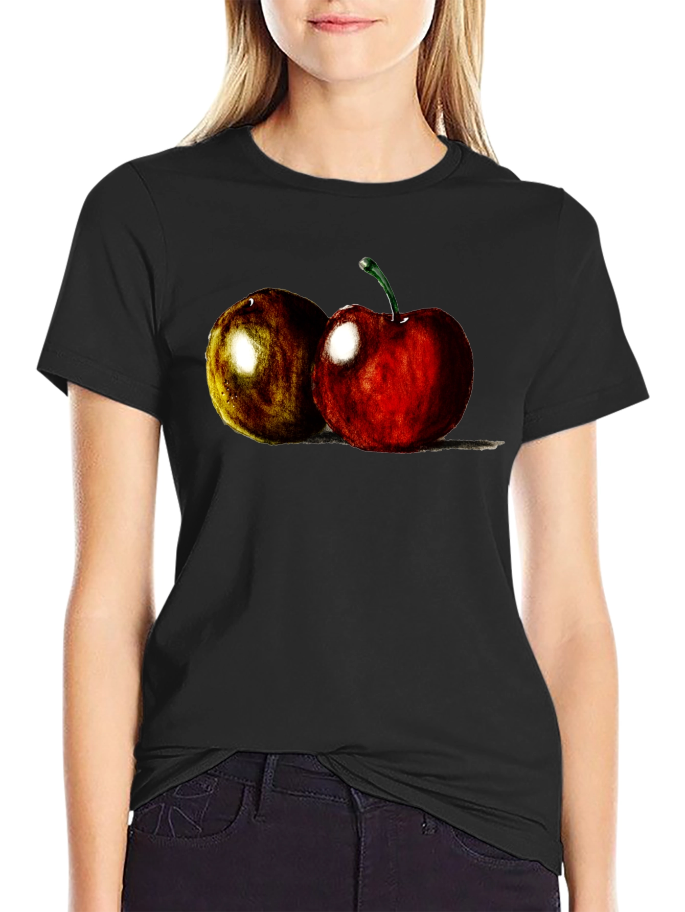 Cherry Fruit Graphic Tee - Soft Cotton Blend