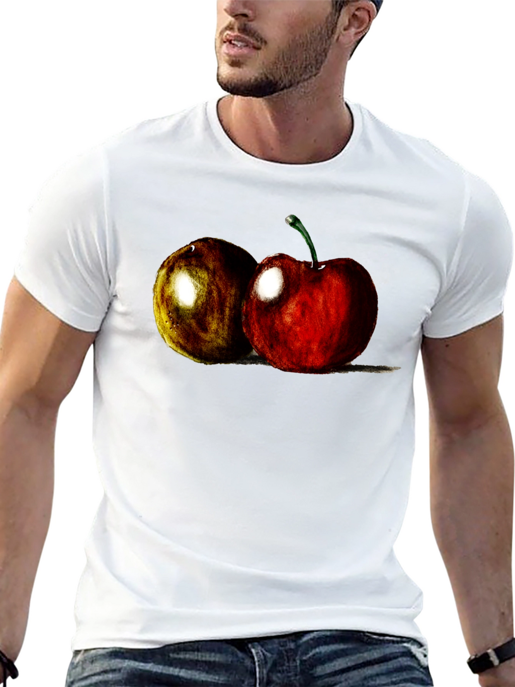 Cherry Fruit Graphic Tee - Soft Cotton Blend