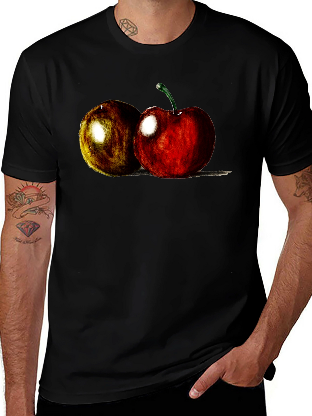 Cherry Fruit Graphic Tee - Soft Cotton Blend