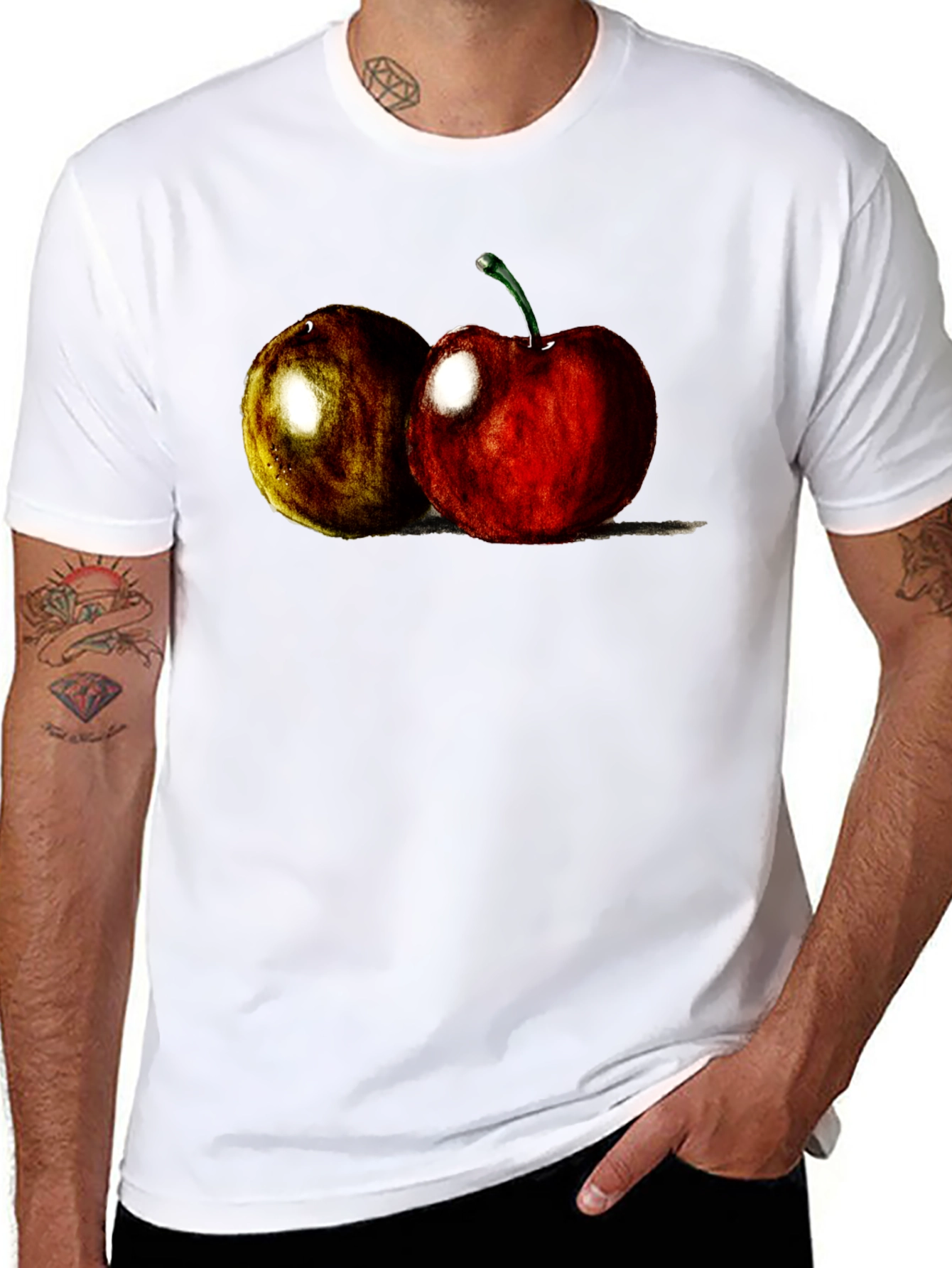 Cherry Fruit Graphic Tee - Soft Cotton Blend