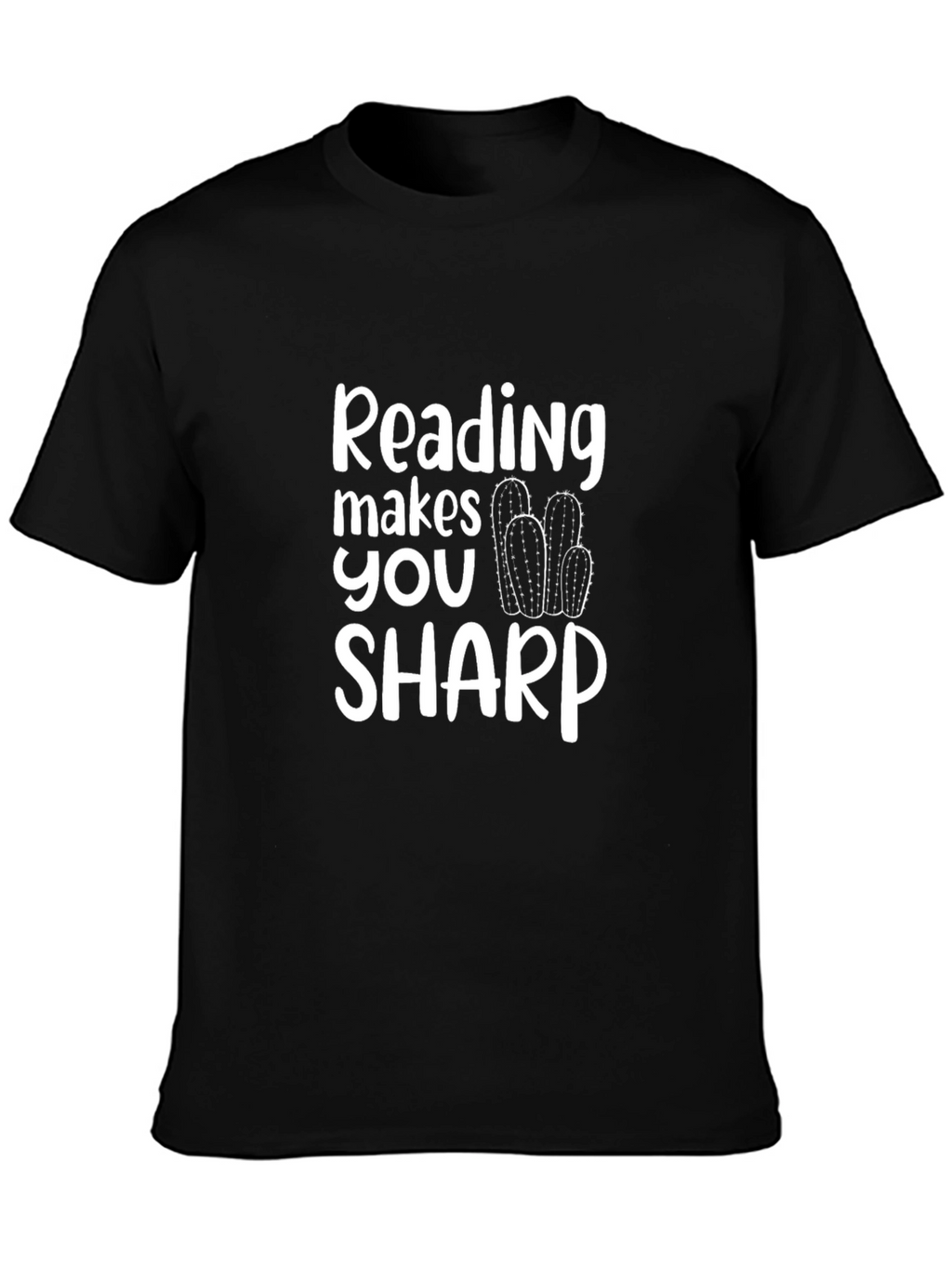 Reading Makes You Sharp T-Shirt - Black Cotton Tee