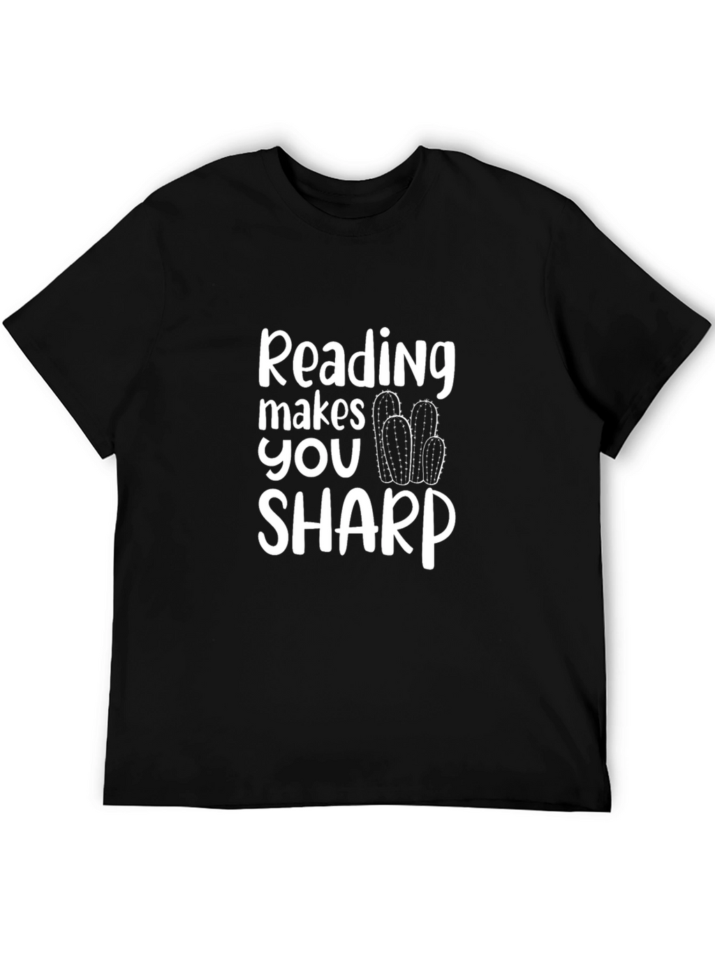 Reading Makes You Sharp T-Shirt - Black Cotton Tee