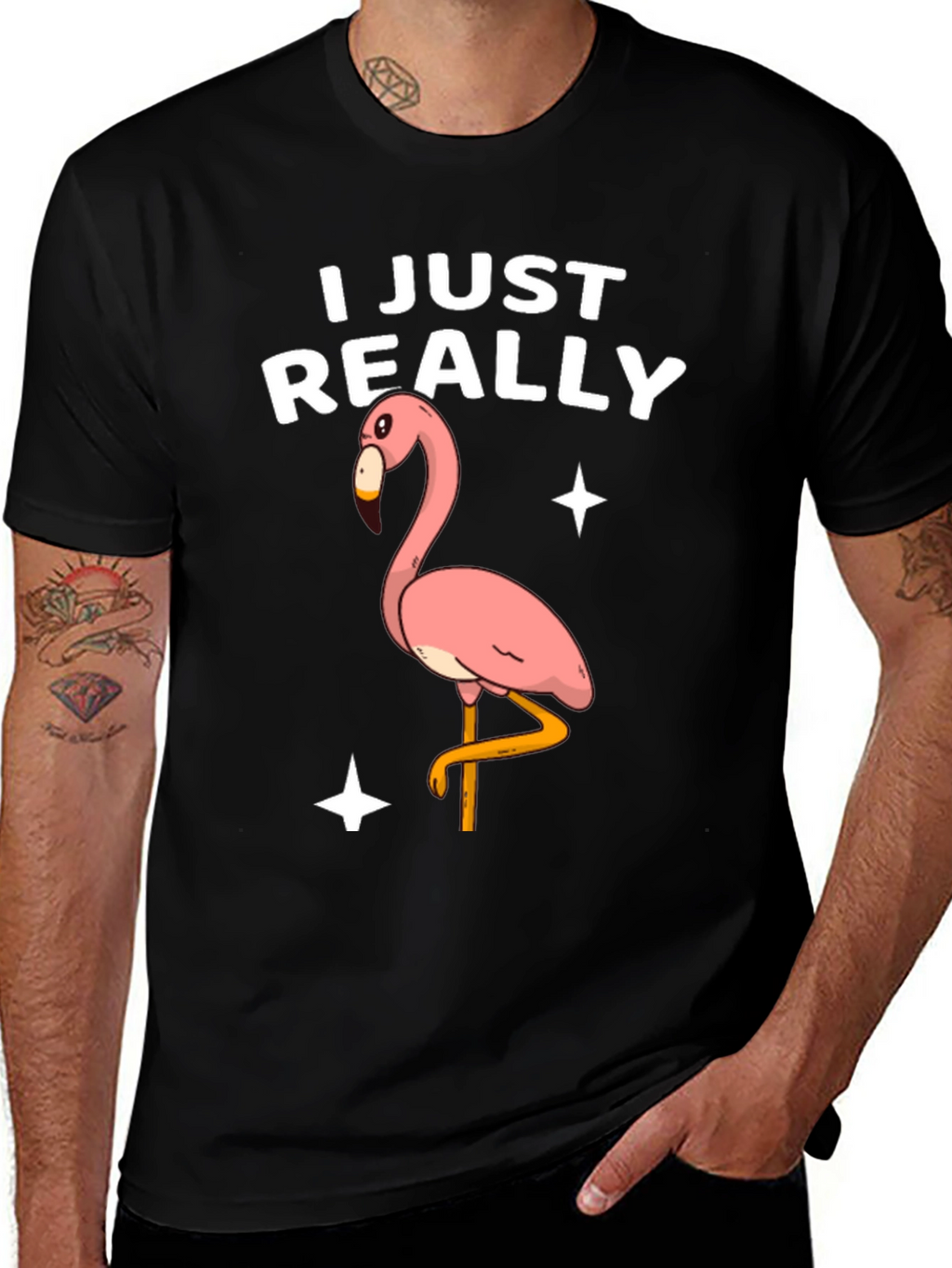 Funny Flamingo T-Shirt - I Just Really Like Flamingos