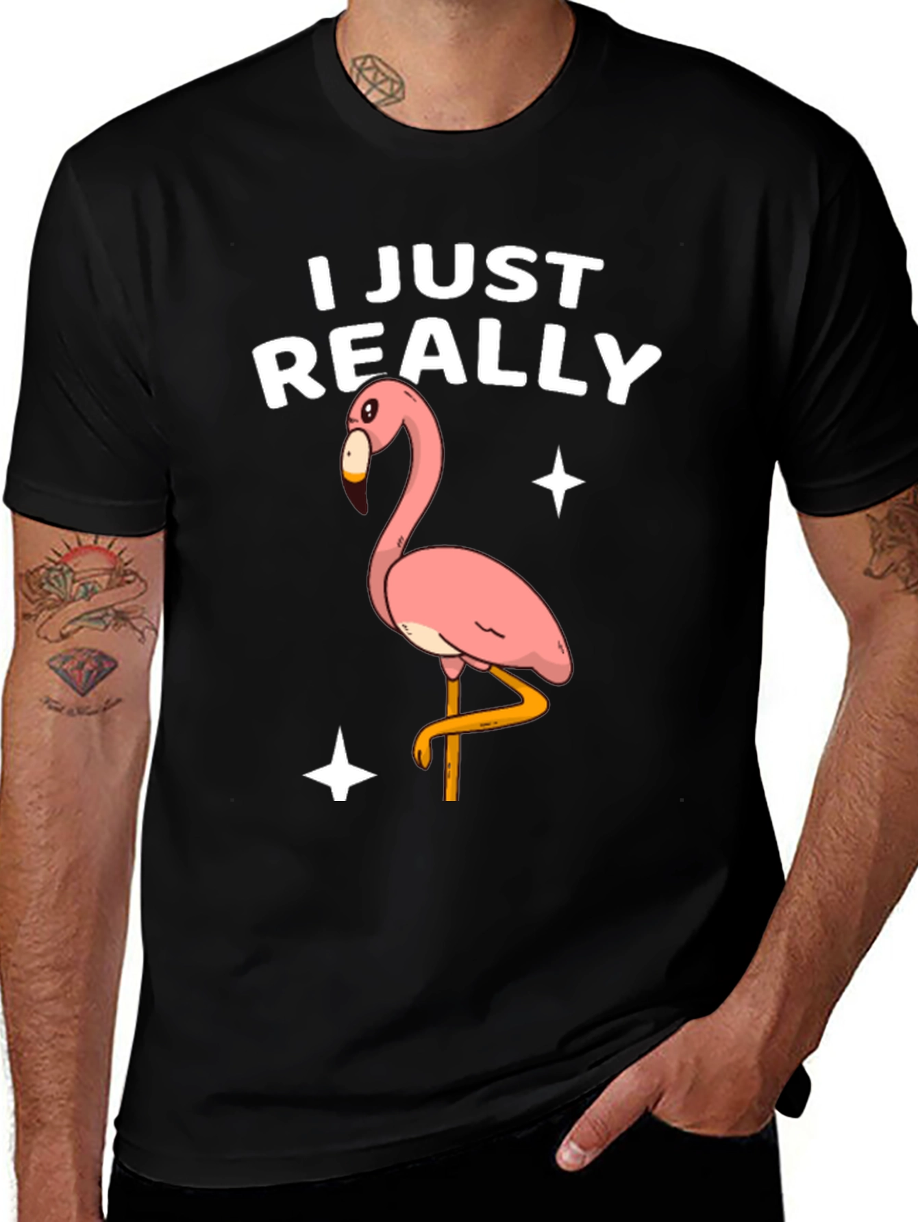 Funny Flamingo T-Shirt - I Just Really Like Flamingos