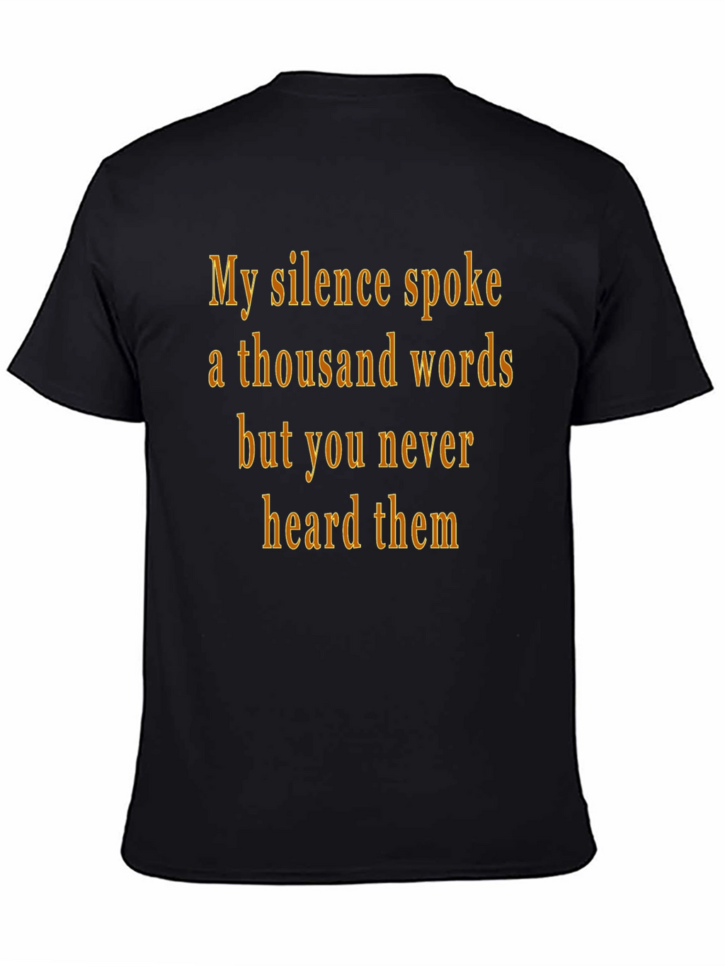 Silence Spoke T-Shirt - Black Graphic Tee