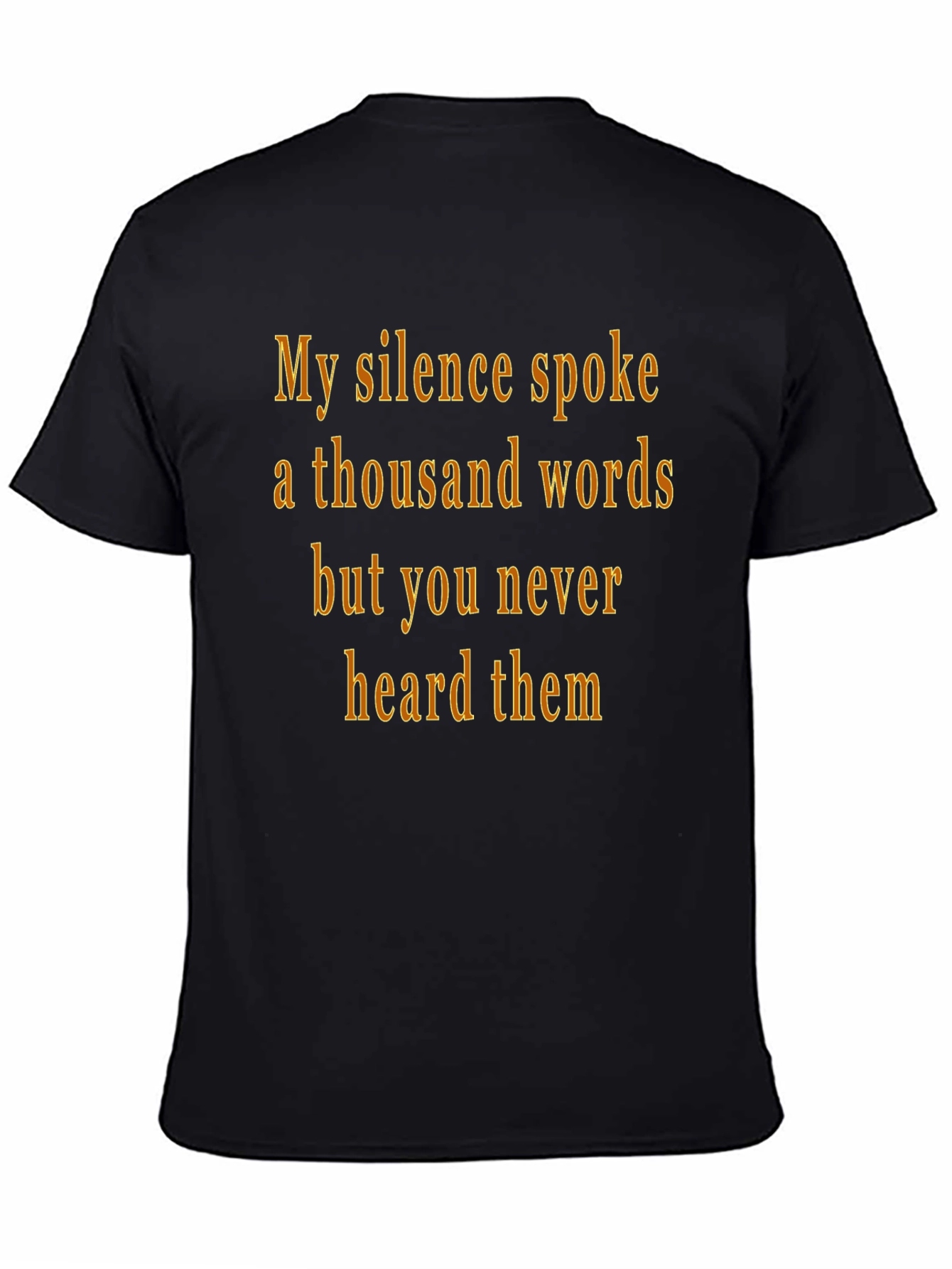 Silence Spoke T-Shirt - Black Graphic Tee