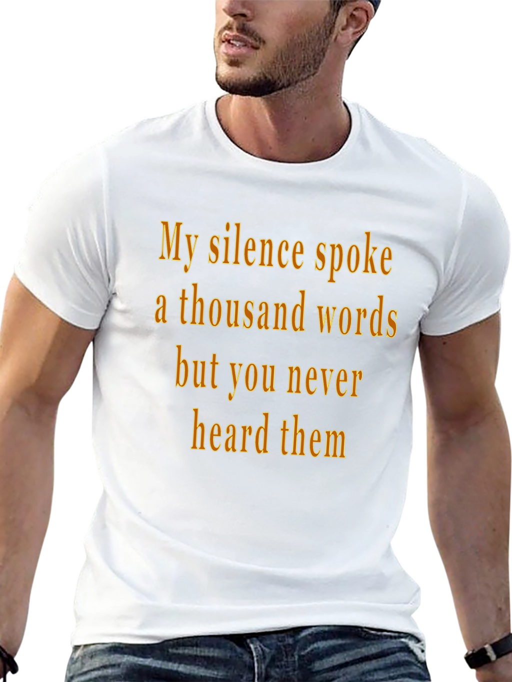 Silence Spoke T-Shirt - Black Graphic Tee