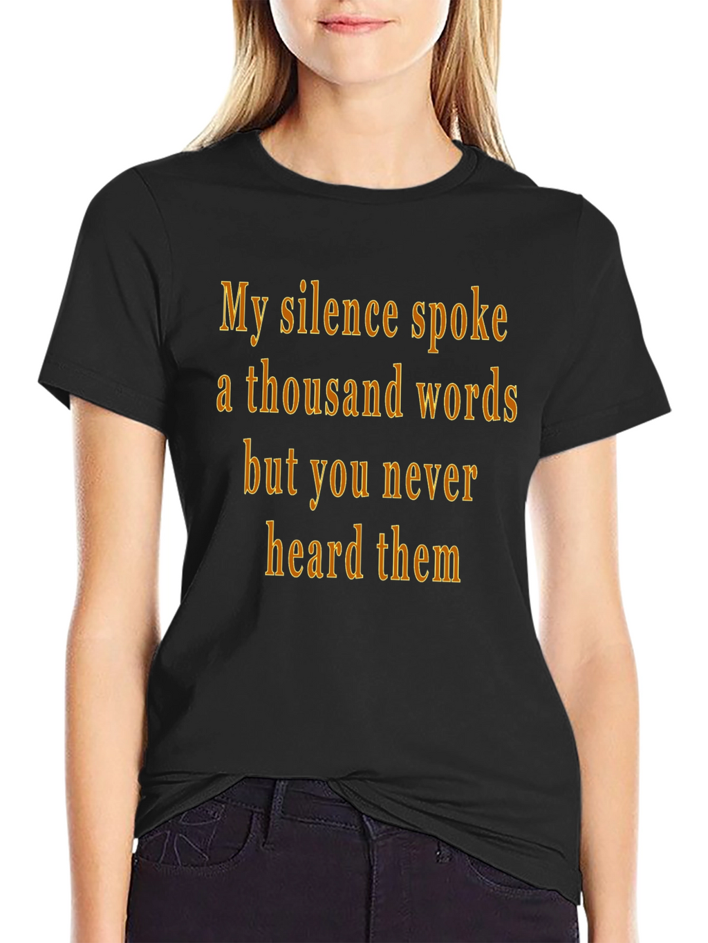 Silence Spoke T-Shirt - Black Graphic Tee