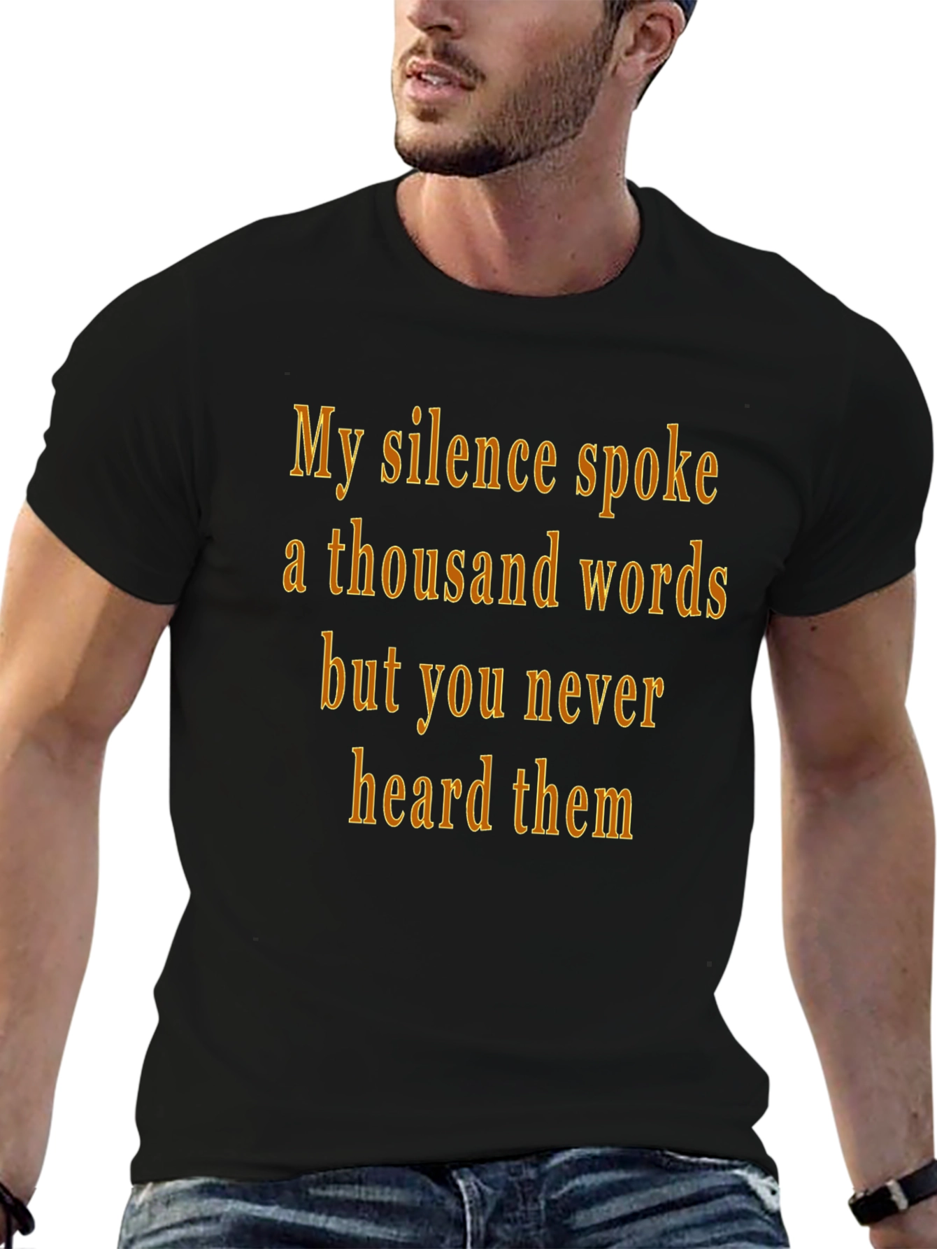 Silence Spoke T-Shirt - Black Graphic Tee