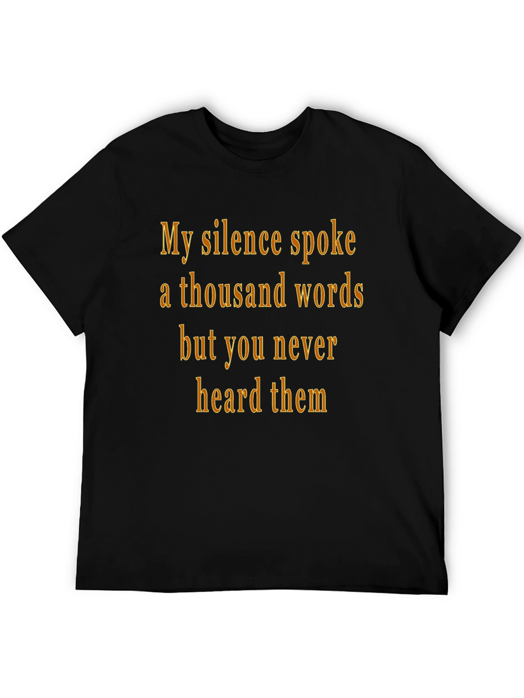Silence Spoke T-Shirt - Black Graphic Tee