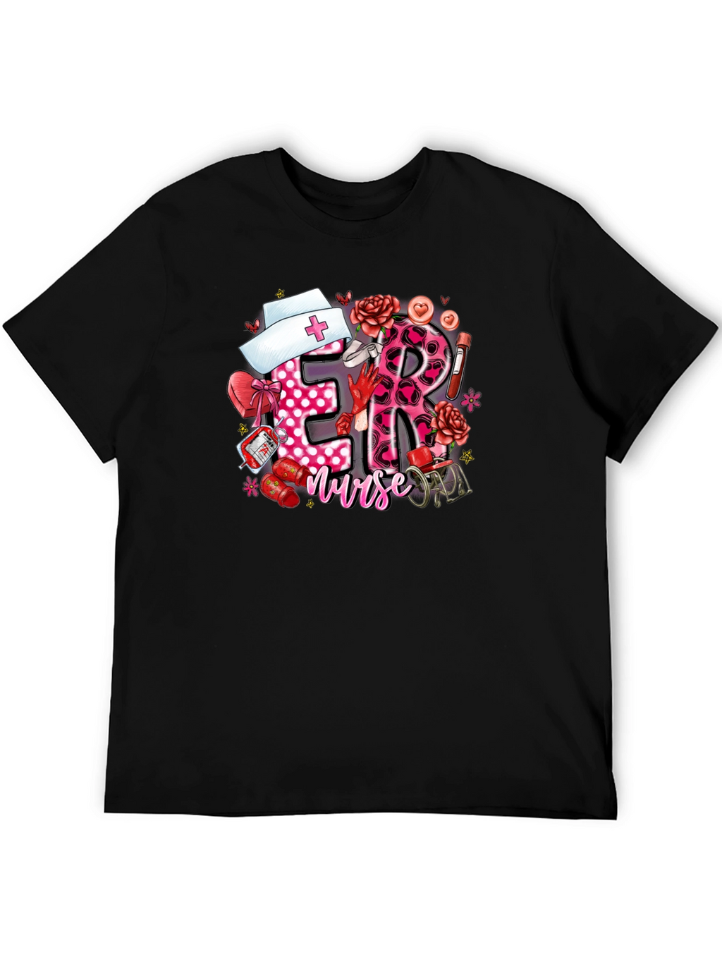 ER Nurse Valentines T-Shirt - Black