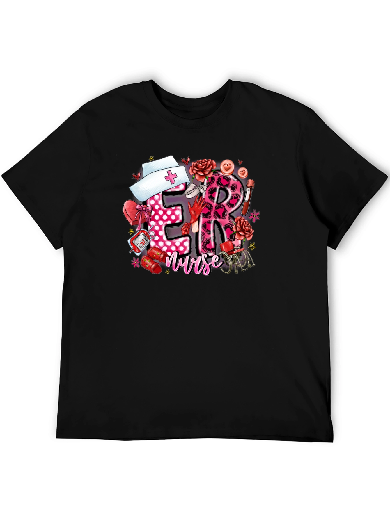 ER Nurse Valentines T-Shirt - Black