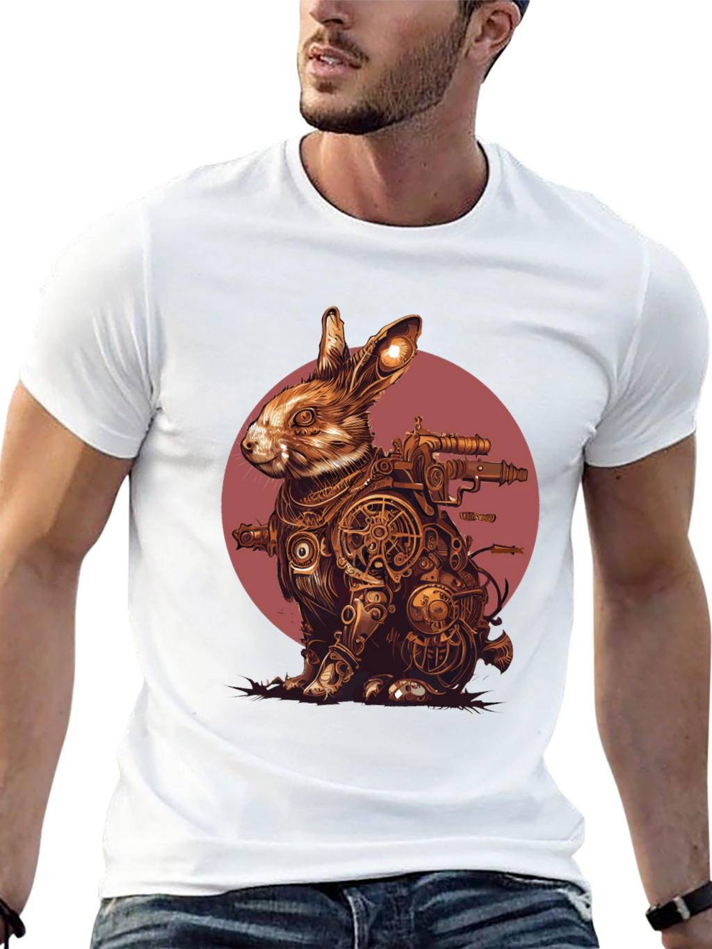 Steampunk Rabbit T-Shirt - Unique Graphic Tee