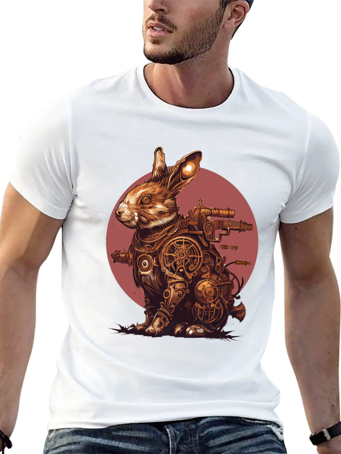 Steampunk Rabbit T-Shirt - Unique Graphic Tee