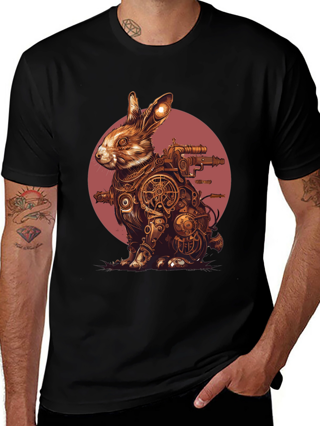 Steampunk Rabbit T-Shirt - Unique Graphic Tee