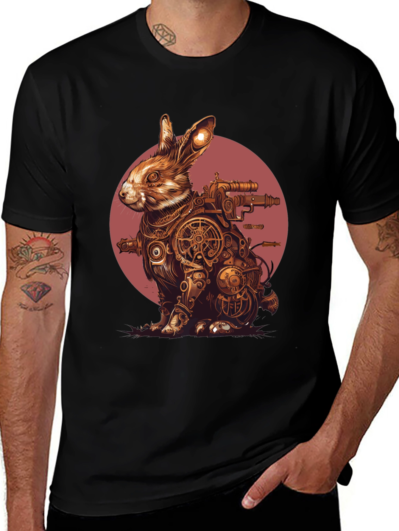 Steampunk Rabbit T-Shirt - Unique Graphic Tee