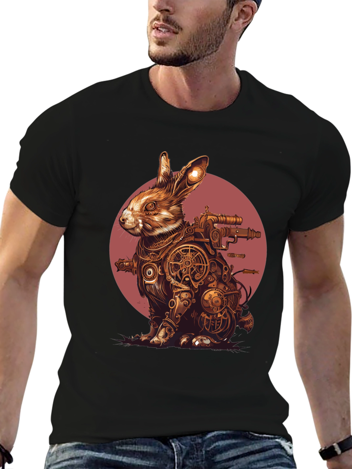 Steampunk Rabbit T-Shirt - Unique Graphic Tee