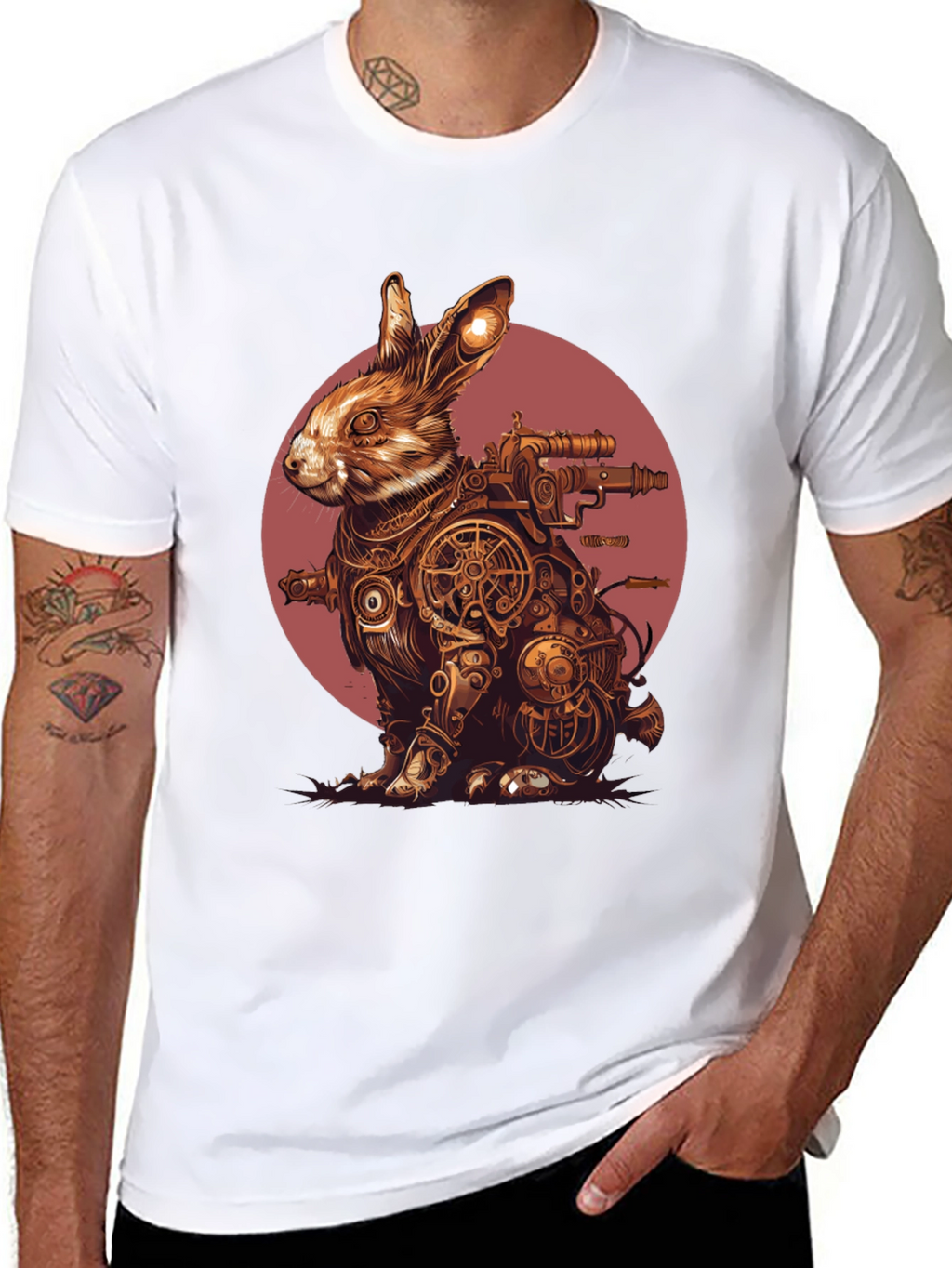 Steampunk Rabbit T-Shirt - Unique Graphic Tee