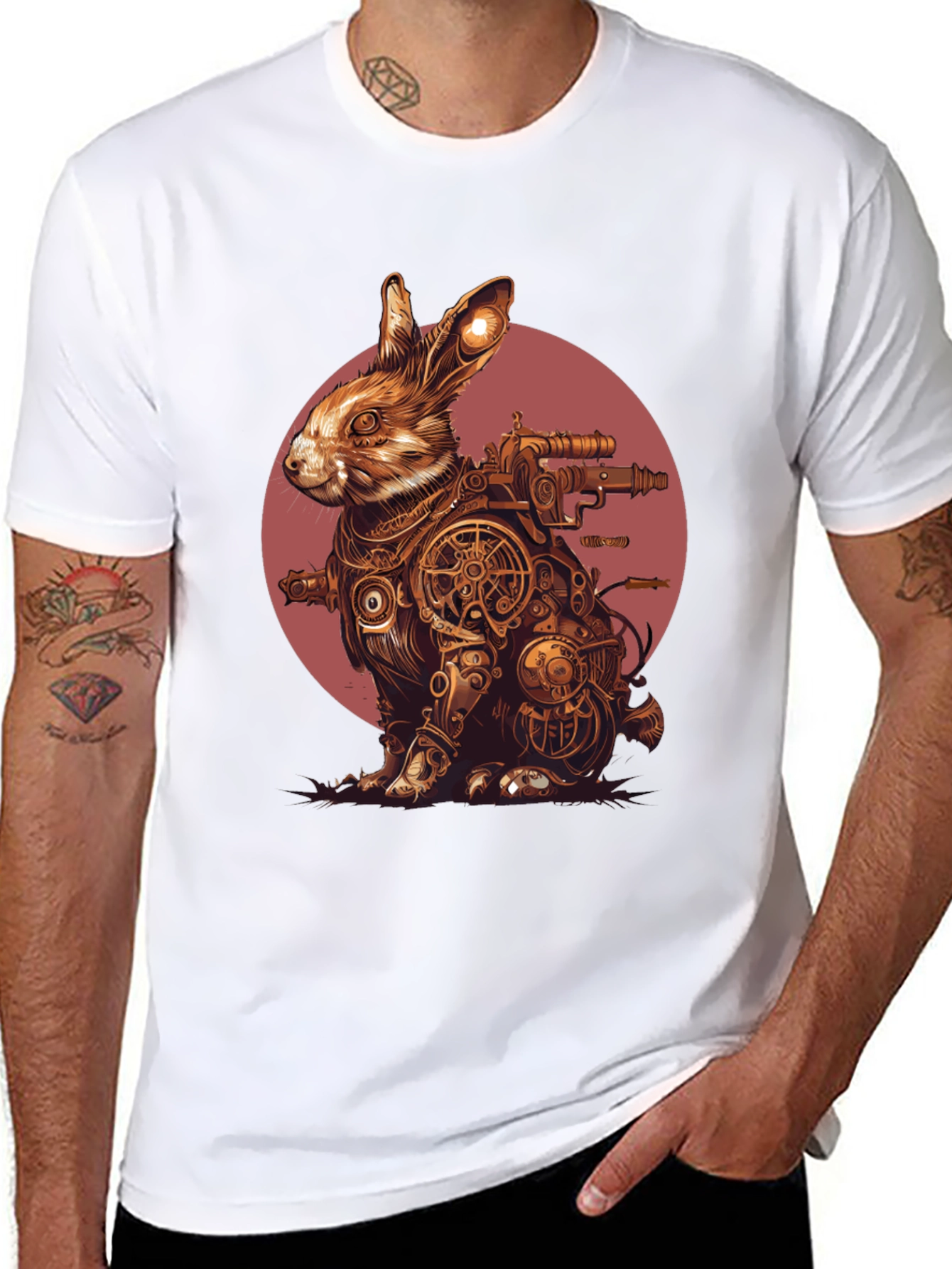 Steampunk Rabbit T-Shirt - Unique Graphic Tee
