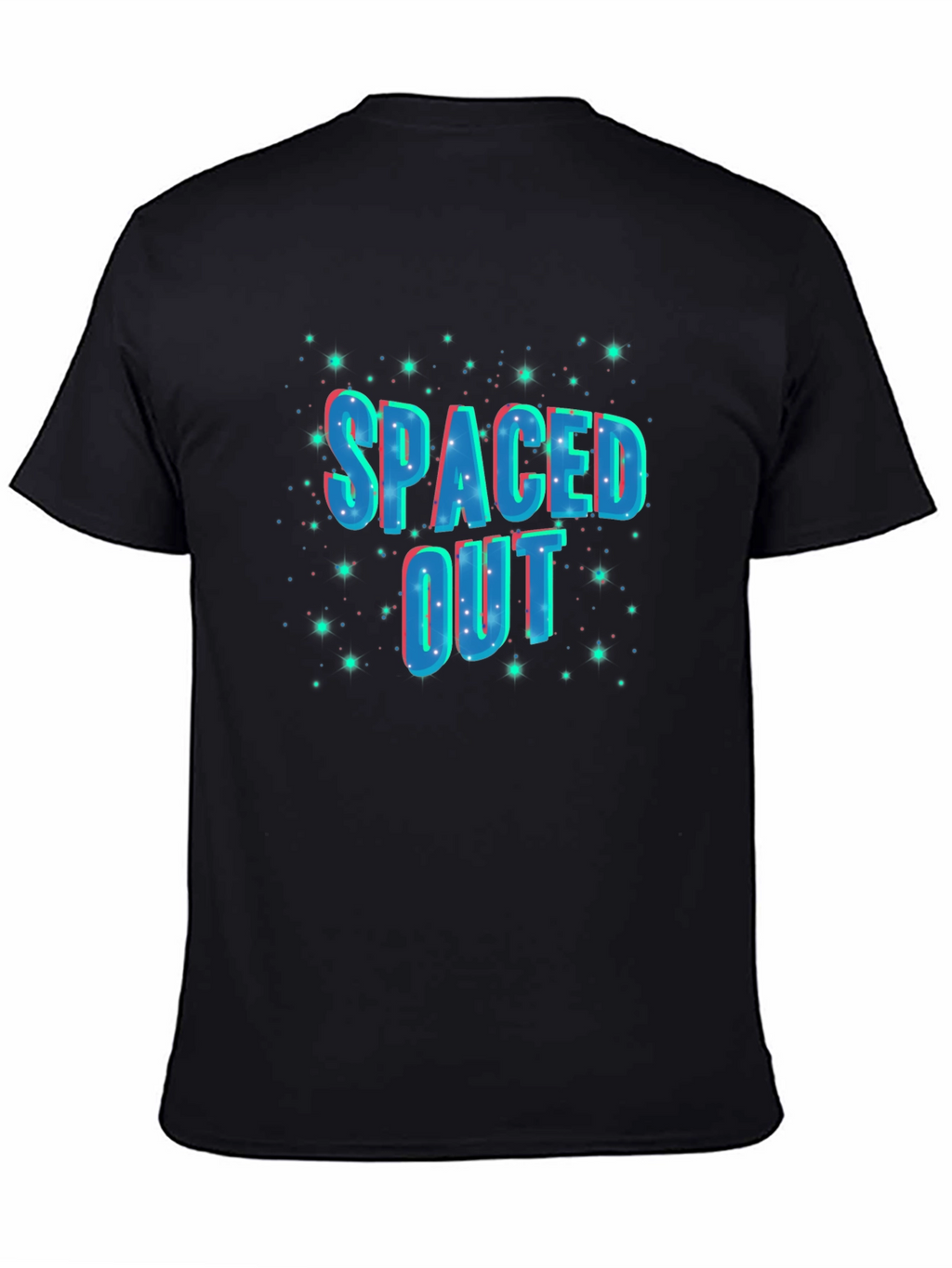 Spaced Out Graphic Black T-Shirt