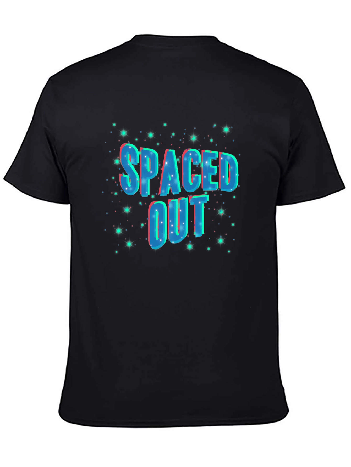 Spaced Out Graphic Black T-Shirt