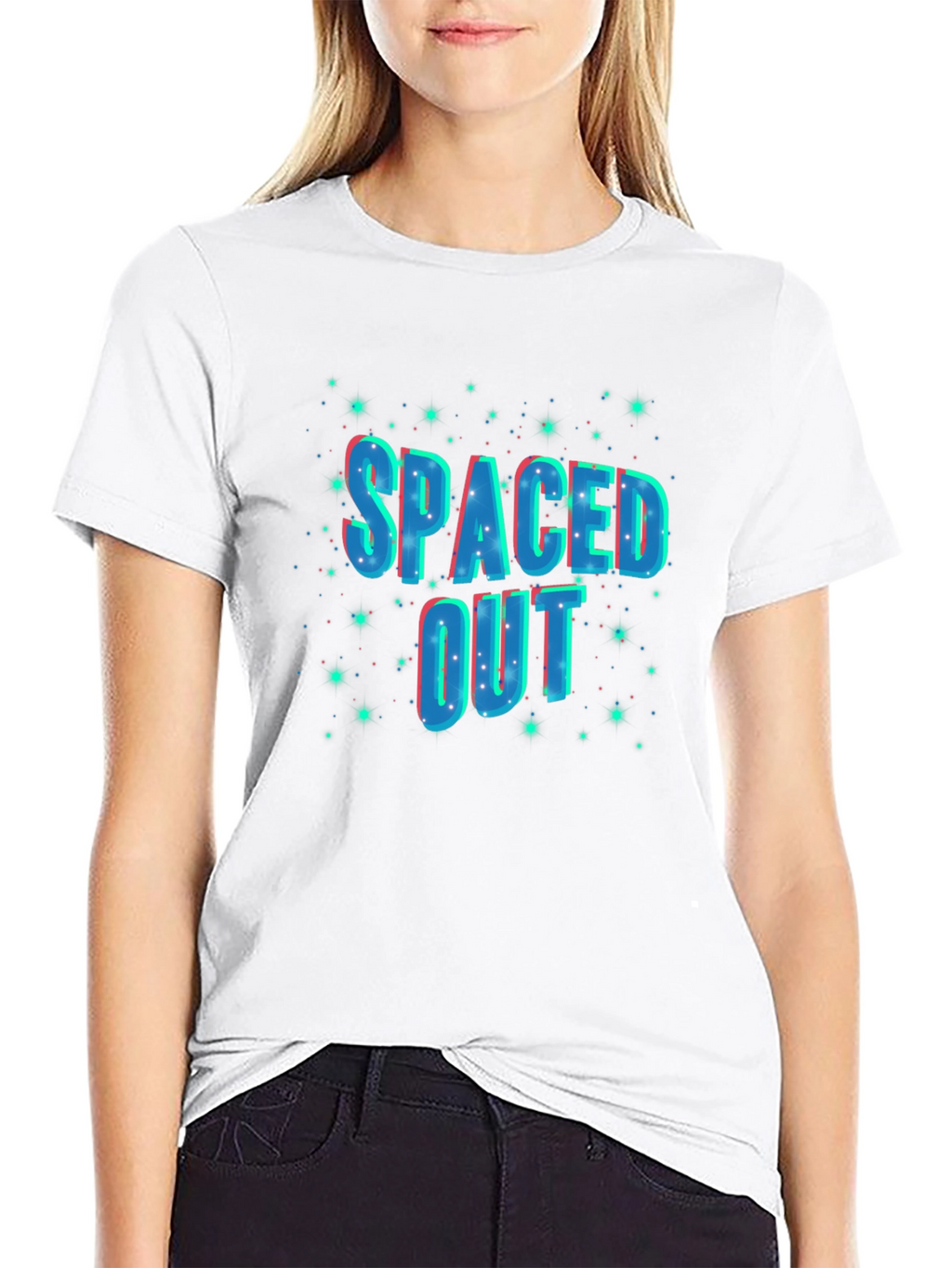 Spaced Out Graphic Black T-Shirt