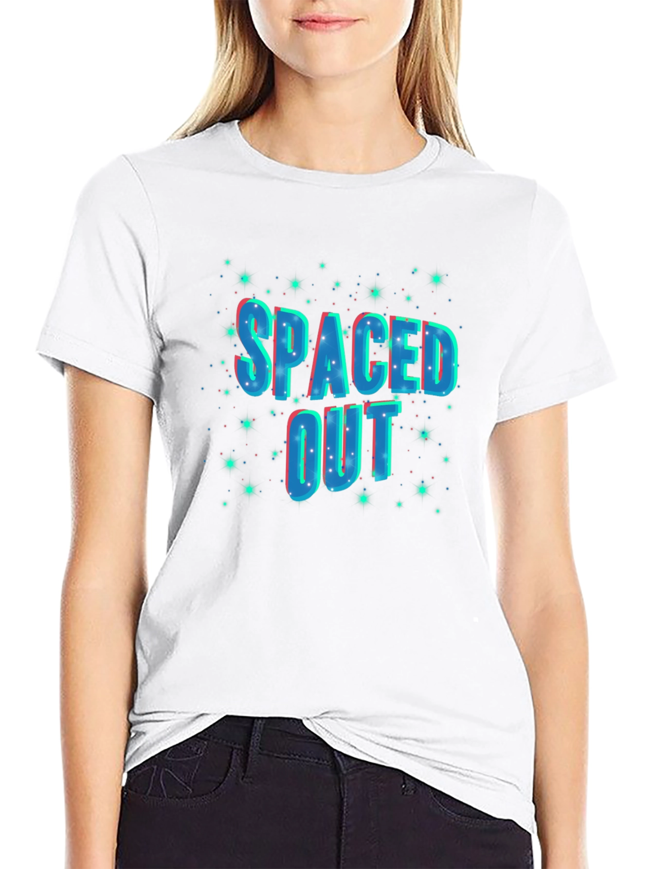 Spaced Out Graphic Black T-Shirt