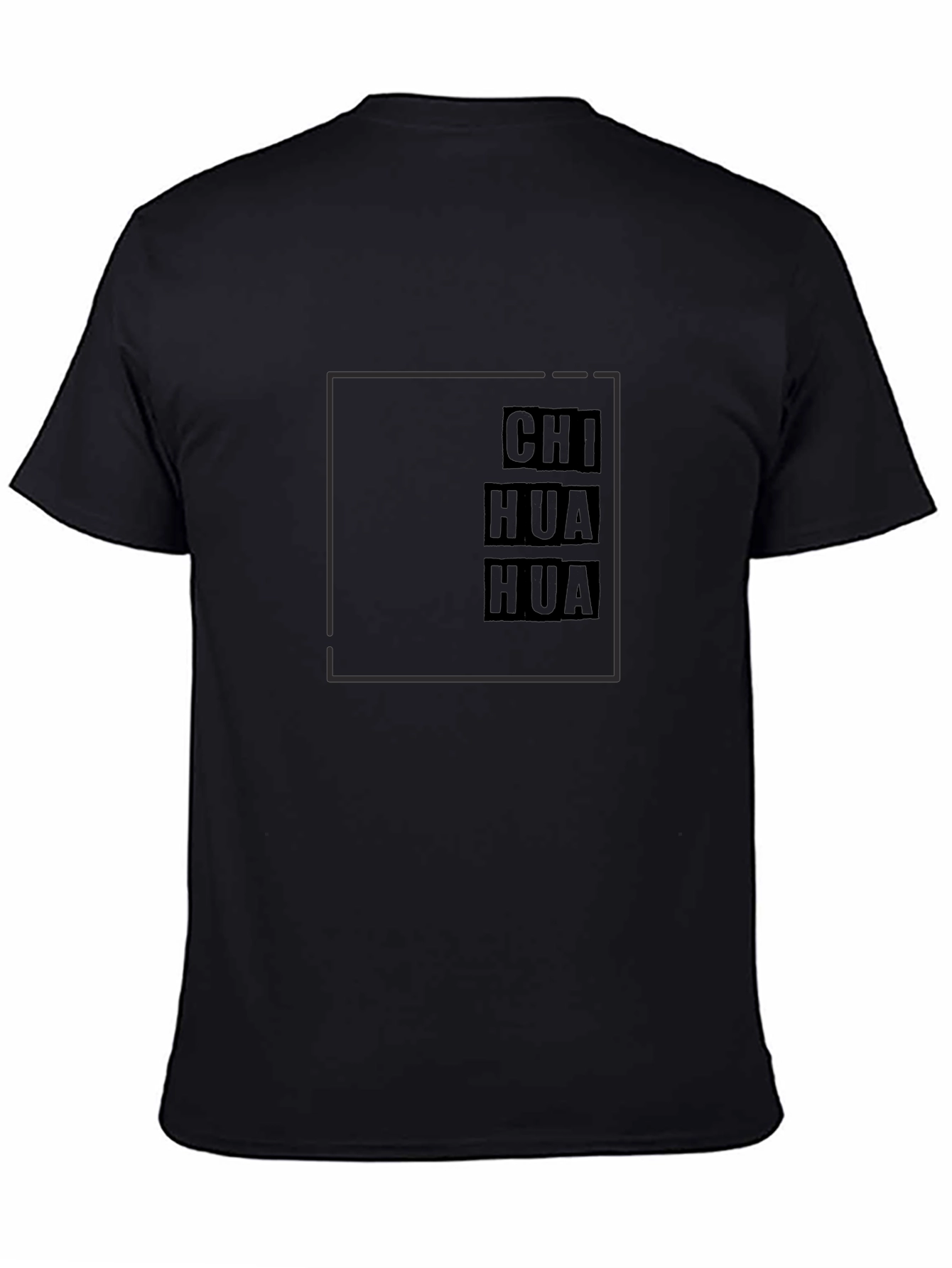 Chihuahua Block Text Graphic Tee - Black