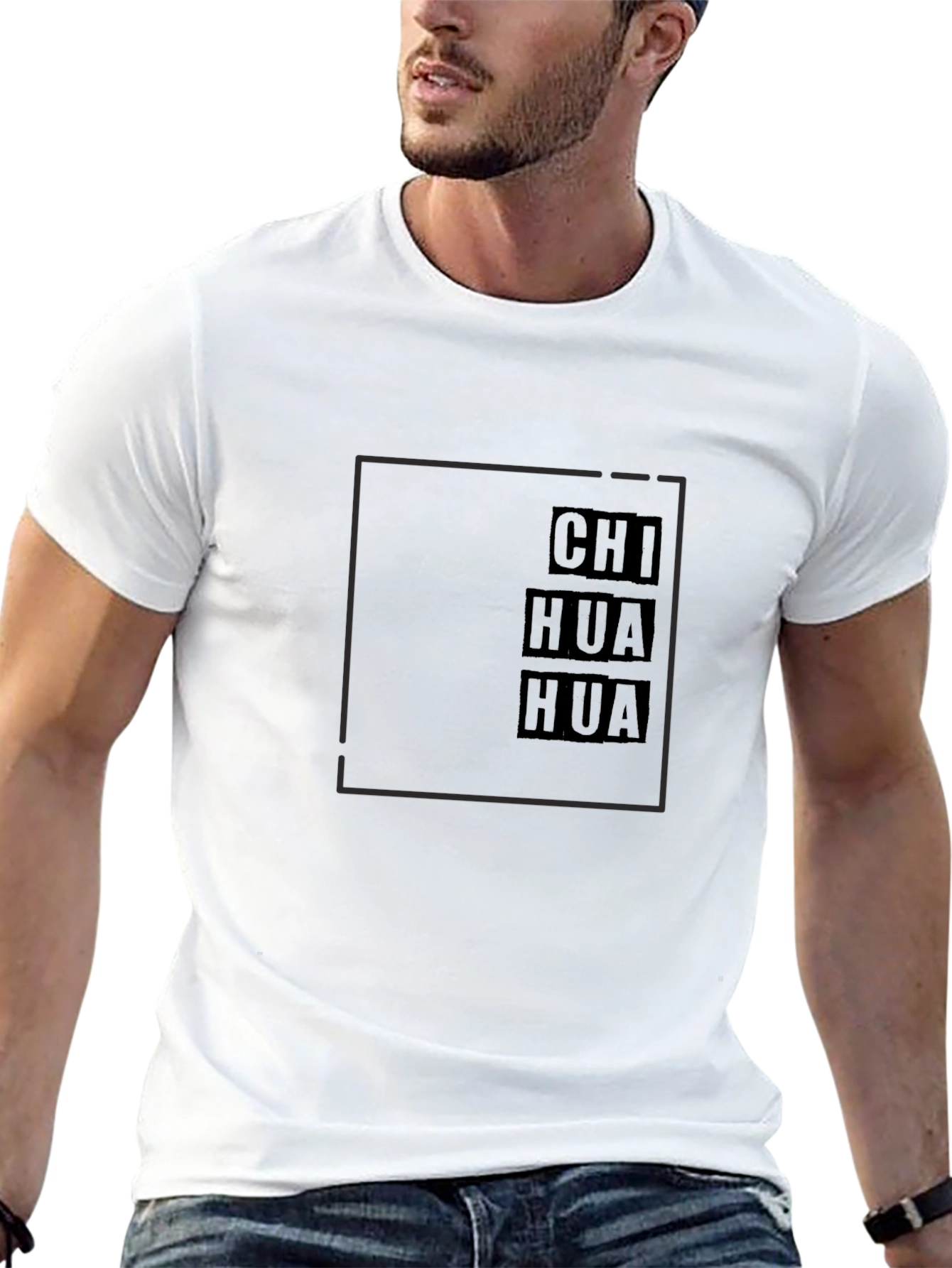 Chihuahua Block Text Graphic Tee - Black