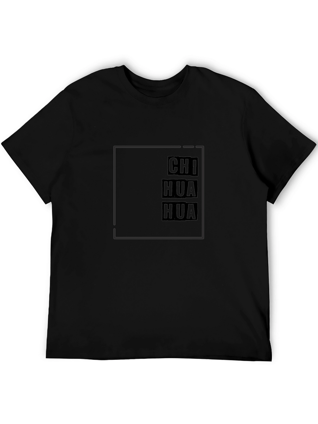 Chihuahua Block Text Graphic Tee - Black